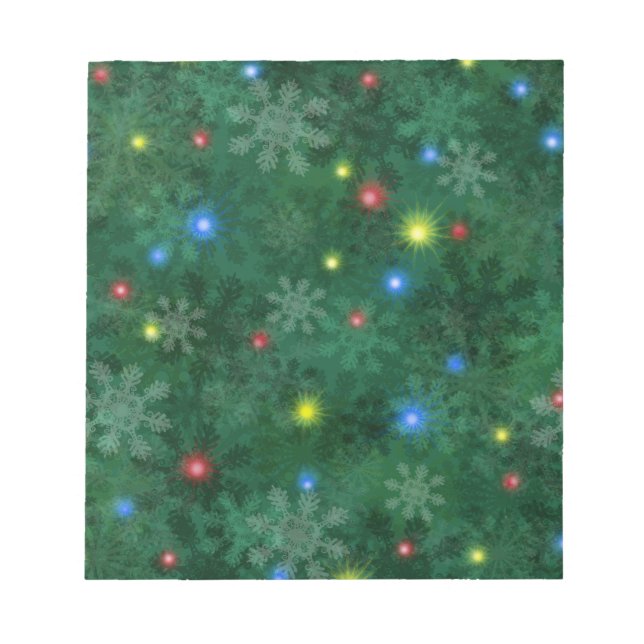 Bloco De Notas Luzes da neve do Natal (Frente)