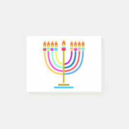 Bloco De Notas Luzes do Menorá de Hanukkah símbolo da Festa