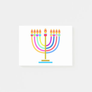 Bloco De Notas Luzes do Menorá de Hanukkah símbolo da Festa