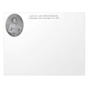 Bloco De Notas Lydia Liliu Loloku Walania Kamakaeha, c1853