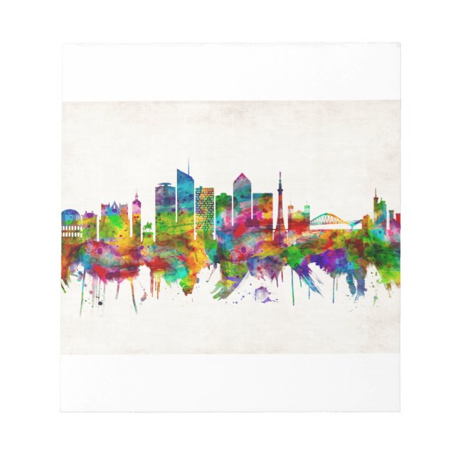 Bloco De Notas Lyon França Skyline (Frente)