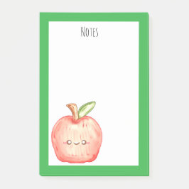 Bloco De Notas Maçã de Fruta de Aquarela