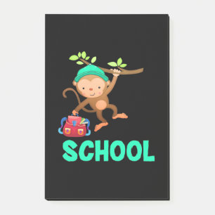 Bloco De Notas Macaco De Volta À Escola