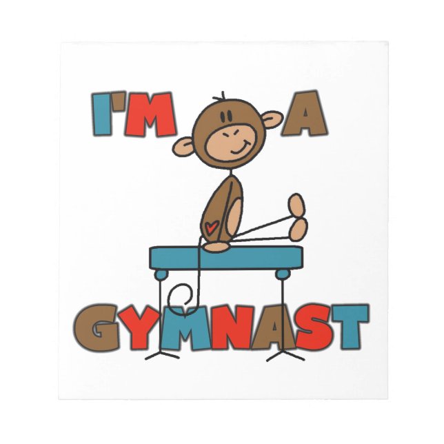 Bloco De Notas Macaco Eu sou um Ginasta (Frente)