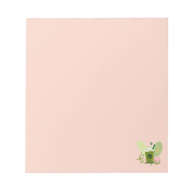 Bloco De Notas Macarons de Matcha Latte (Frente)