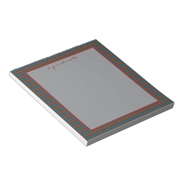 Bloco De Notas MacBeth Ancient Original Scottish Tartan  (Inclinado)