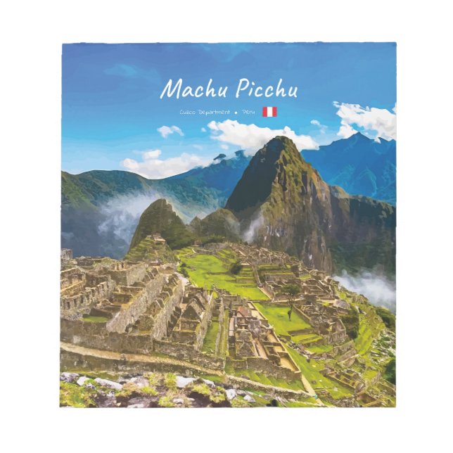 Bloco De Notas Machu Picchu, Peru - Ruínas da Cidadela Inca (Frente)