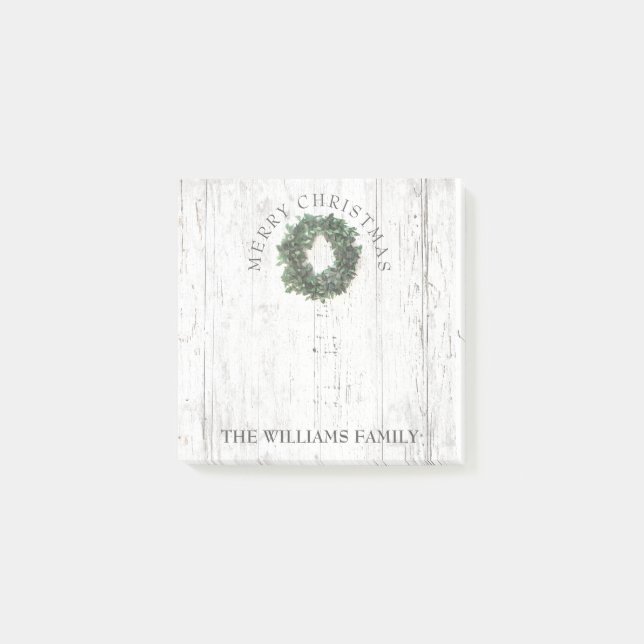 Bloco De Notas Madeira russa com agentes atmosféricos Laurel Wrea (Frente)