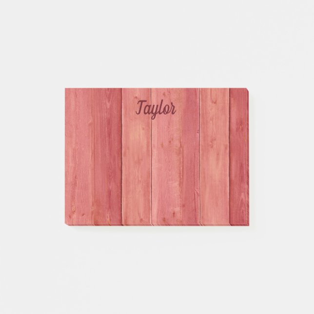 Bloco De Notas Madeira vermelha (Frente)