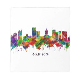 Bloco De Notas Madison Wisconsin Skyline