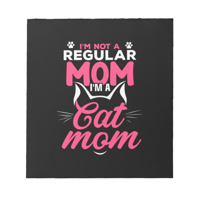 Bloco De Notas Mãe Arte Sou Uma Mãe De Gato (Frente)