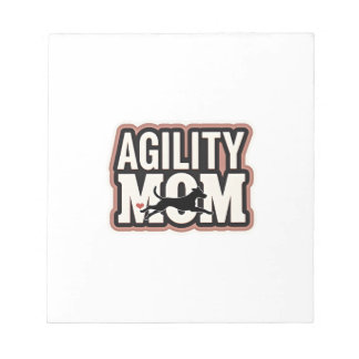 Bloco De Notas Mãe de Agilidade Silhueta de Agilidade de Cachorro