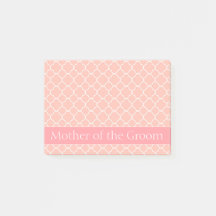 Mãe do Groom Rosa e Branco