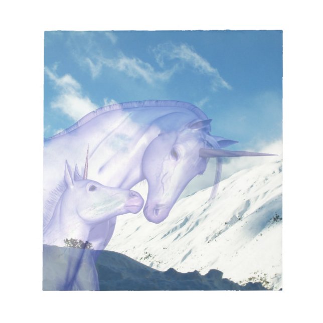 Bloco De Notas Mãe E Foal Do Unicorn (Frente)