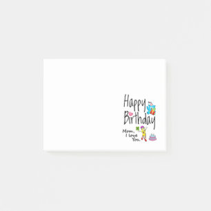 Bloco De Notas Mãe, eu te amo. Feliz Aniversário.