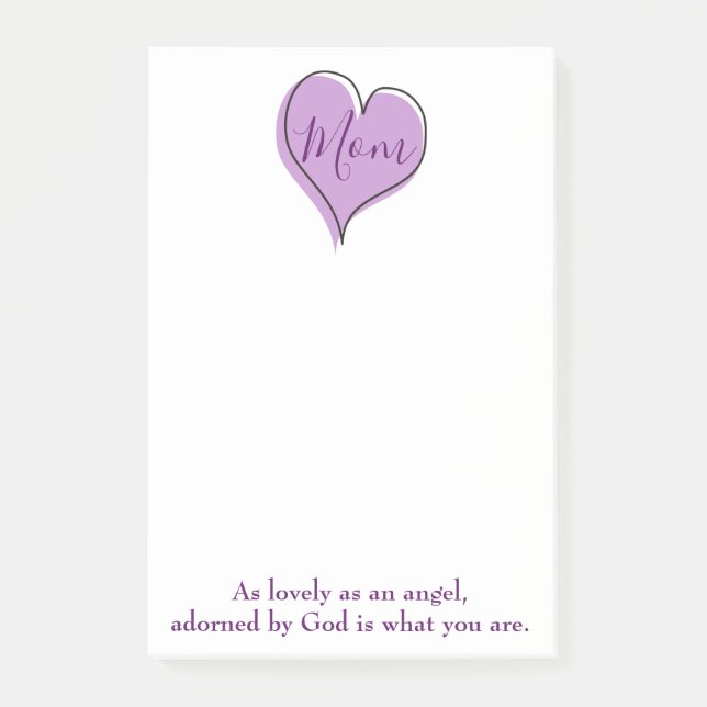 Bloco De Notas Mãe Heart (Frente)