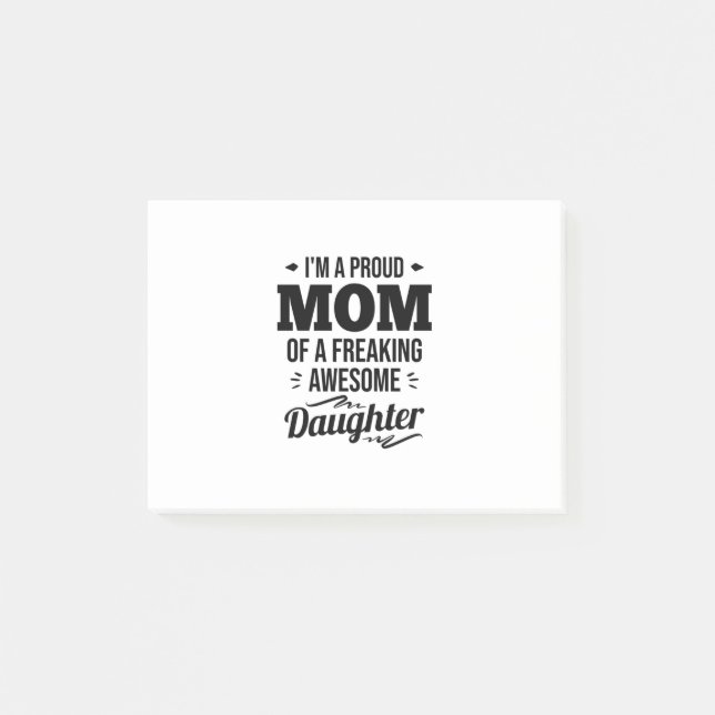 Bloco De Notas Mãe Orgulhosa De Uma Filha Incrível (Frente)
