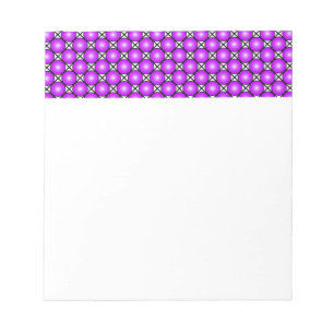Bloco De Notas Magenta Pontos Rosa Preto Branco Padrão de Treliça