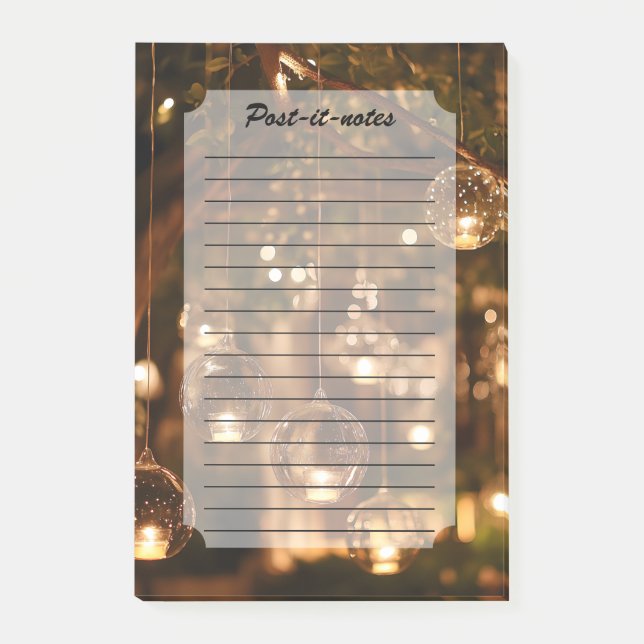 Bloco De Notas Magical Hanging Glass Lanterns Candle (Frente)