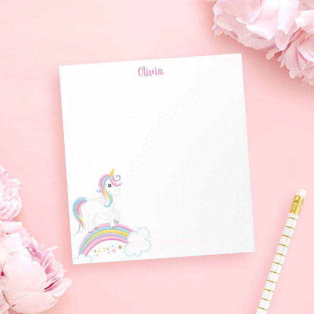 Bloco De Notas Magical Rainbow Unicorn Personalizado (Criador carregado)