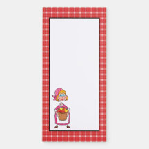 Bloco de Notas Magnético de Maçãs de Mulher do Cam