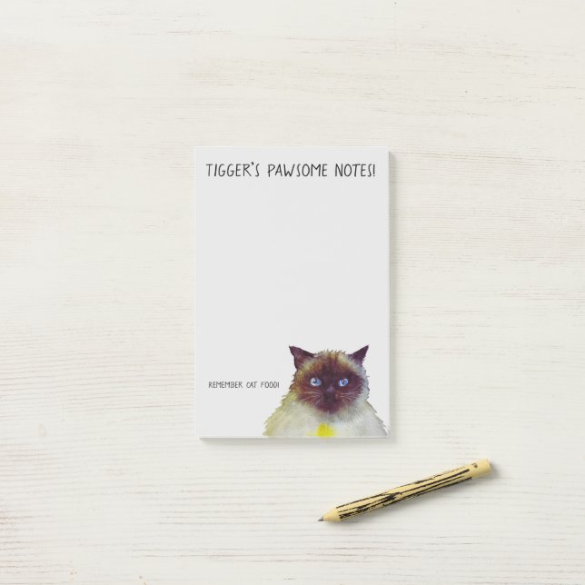 Bloco de notas magnético de notas pawsome (Na mesa)