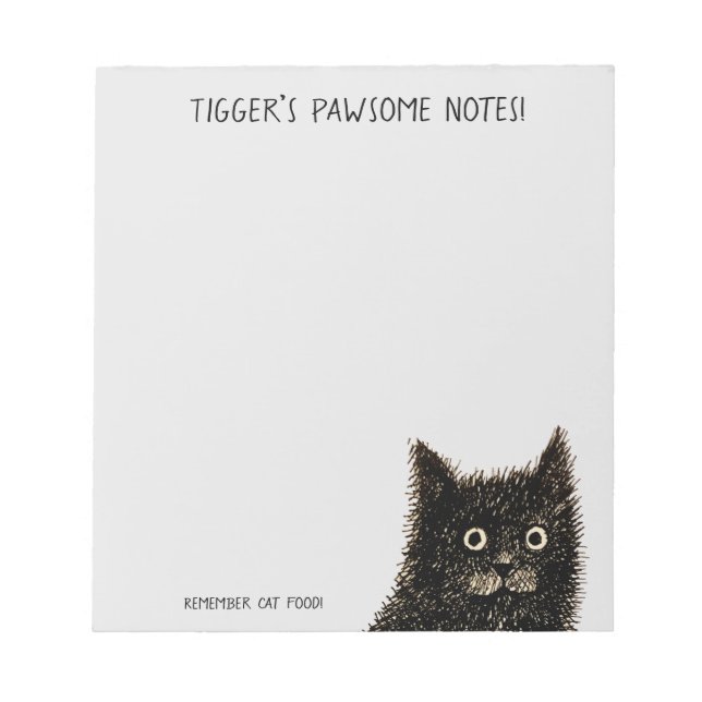 Bloco de notas magnético de notas pawsome (Frente)