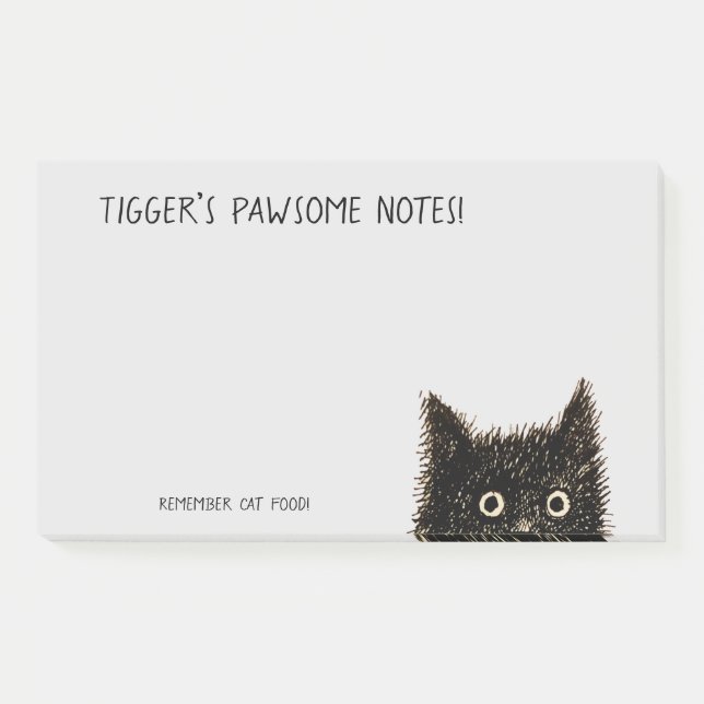 Bloco de notas magnético de notas pawsome (Frente)