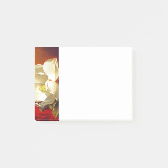 Bloco De Notas Magnolia em Red Velvet Martin Johnson Heade (Frente)