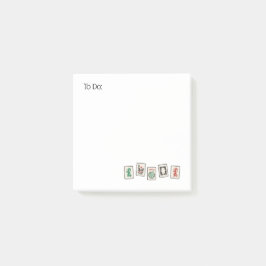 Bloco De Notas Mah Jongg 3x3 Inch Posta Nota