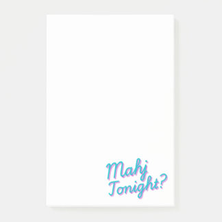 Bloco De Notas Mahj Hoje à noite post-its para amigos