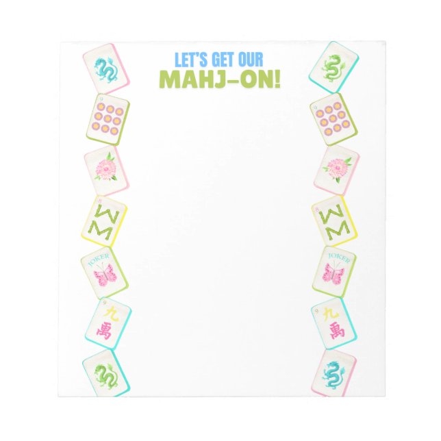 BLOCO DE NOTAS MAHJONG (Frente)