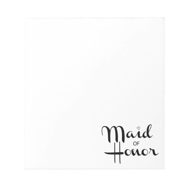 Bloco De Notas Maid of Honor Retro Script (Frente)