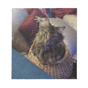 Bloco De Notas Maine Coon Tabby Cat