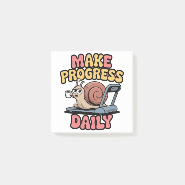 Bloco De Notas Make Progress Daily (Frente)