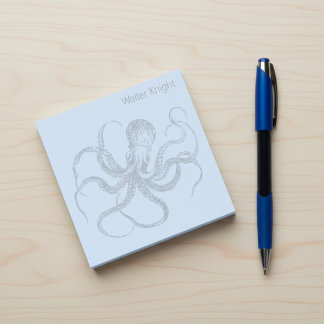 Bloco De Notas Make Your Own Custom Name Octopus Sticky Notes