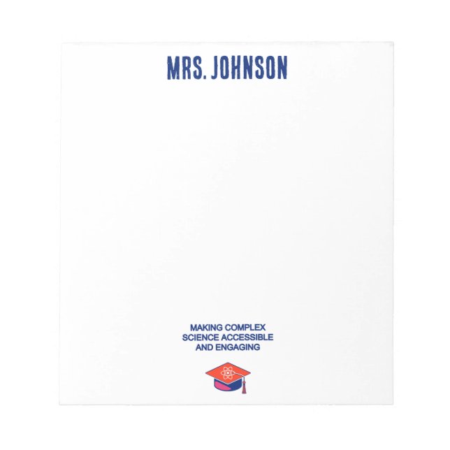 Bloco De Notas Making Complex Science Accessible & Engaging (Frente)