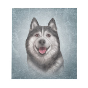 Bloco De Notas Malamute do Alasca do cão do desenho
