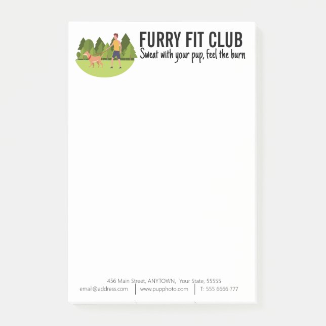 Bloco De Notas Malhação de cães e exercícios personalizados nos n (Frente)