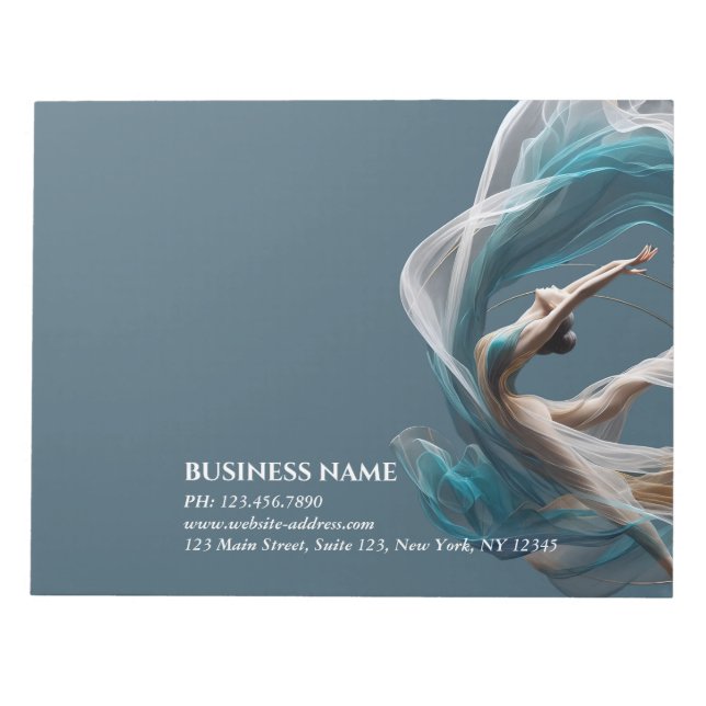 Bloco De Notas Malhação de pilotos instrutores de ioga aérea voad (Frente)