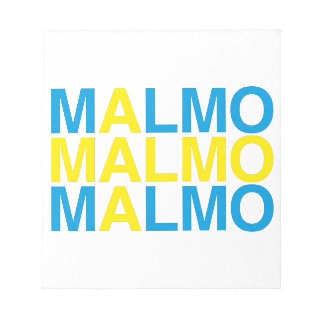 Bloco De Notas MALMO Bandeira Sueca (Frente)