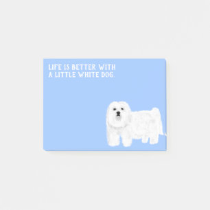 Bloco De Notas Maltês ou Coton de Tulear Little White Dog