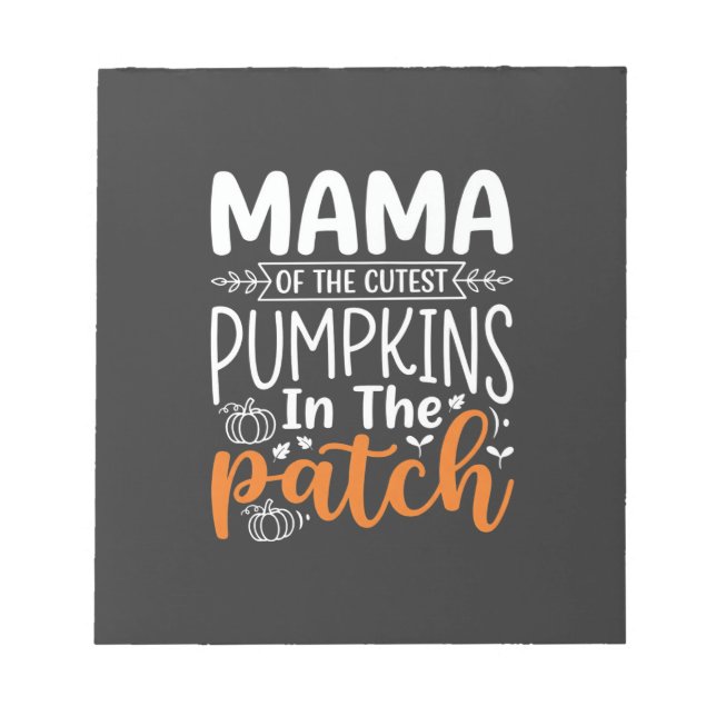 Bloco De Notas Mama Pumpkins Patch Design de Halloween_1 (Frente)