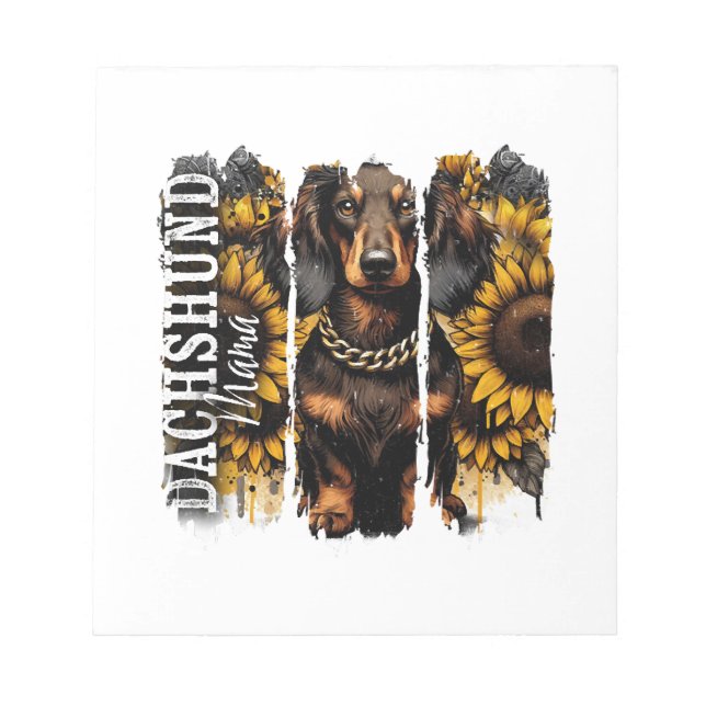 Bloco De Notas Mamãe Dachshund (Frente)