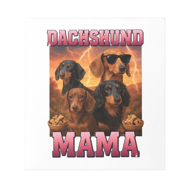 Bloco De Notas Mamãe Dachshund (Frente)
