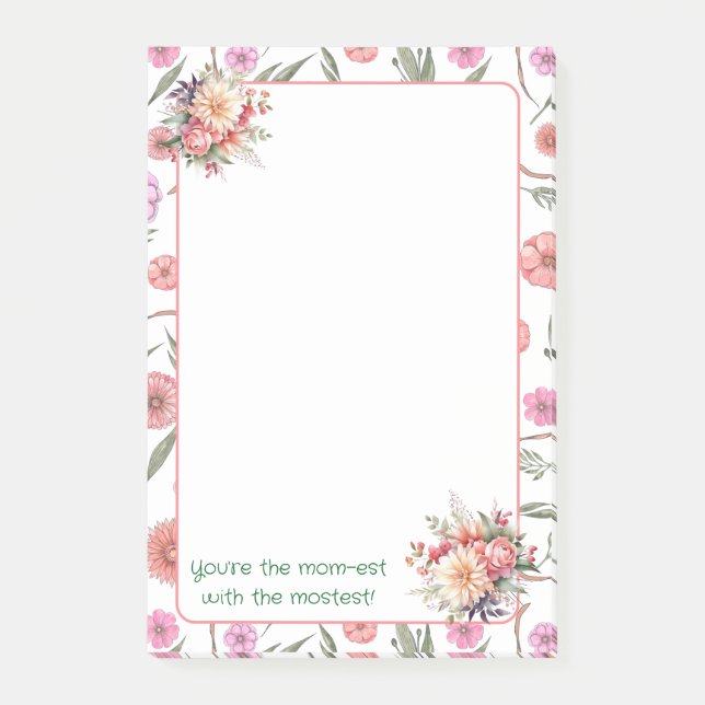 Bloco De Notas Mamãe-est com a Mostest (Frente)