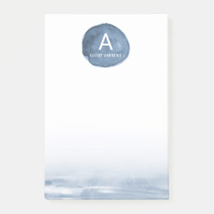 Bloco De Notas Mancha da água azul personalizado
