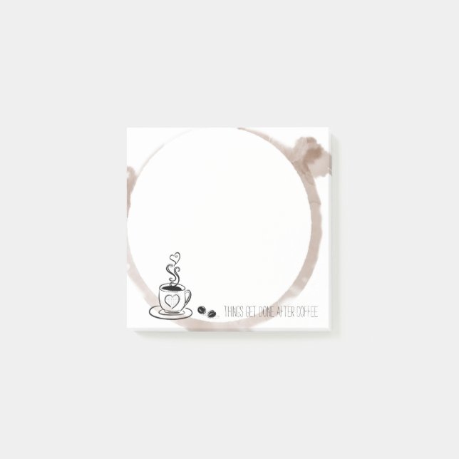 Bloco De Notas Mancha do anel de café (Frente)