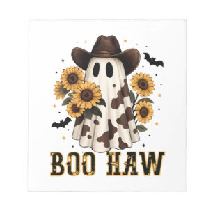 Bloco De Notas Manchas de Vaca Ocidentais Fantasma Assustador Boo