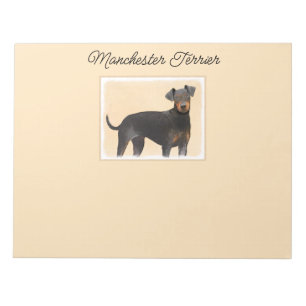 Bloco De Notas Manchester Terrier Pintura Original